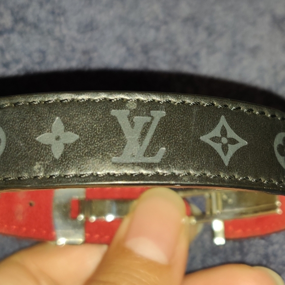 LOUIS VUITTON Adjustable Good Luck Monogram Flower Leather Bracelet EUC - Picture 6 of 8